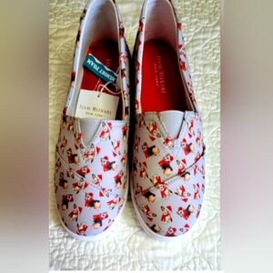 Isaac Mizrahi New York Memory Foam Sip OnShoes Corgi Print Size 8.5 NWT